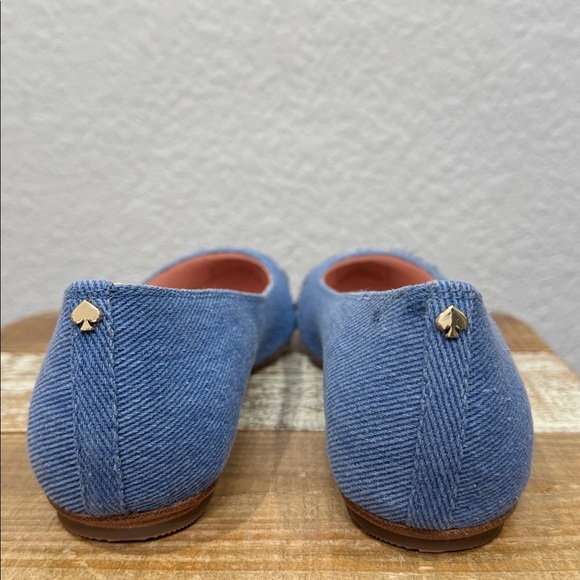 Kate Spade Nelly Denim Metallic Flat Size 8.5 - Picture 5 of 7